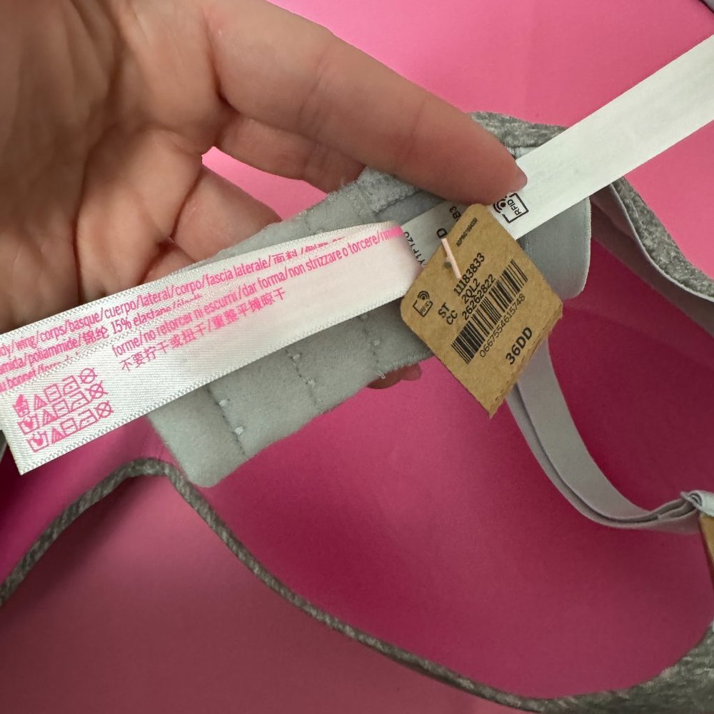 PINK Wear Everywhere Wireless Lightly Lined Bra New With Tags Size 36DD - Picture 9 of 10